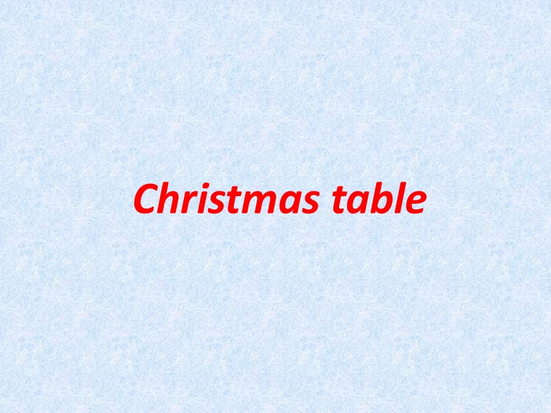 Christmas table